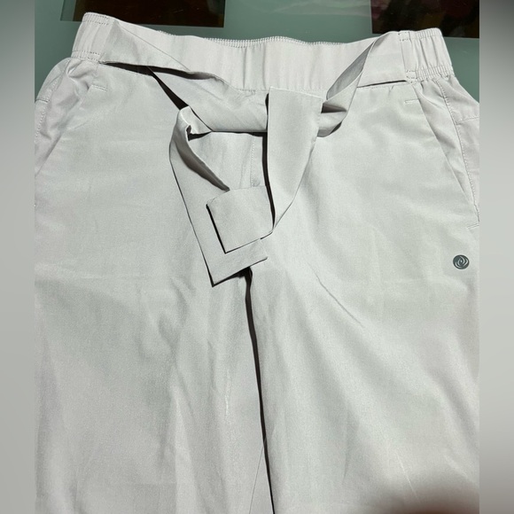 Apana Putty Grey Paperbag High Waist Belted Pants Size S - Picture 4 of 8